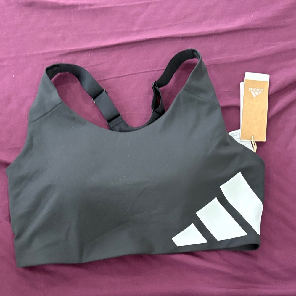 Adidas Women's Black and White Sports Bra